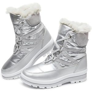 Fur lined mid-calf waterproof boot